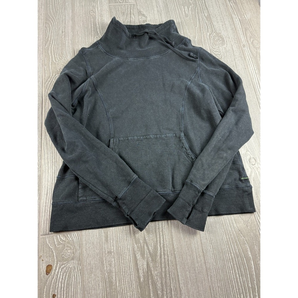Gramicci Womens XL Black Fleece Sweatshirt Cowl Neck Pullover Thumbholes